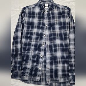 H&M Blue & Gray Button-down Shirt. Size L.